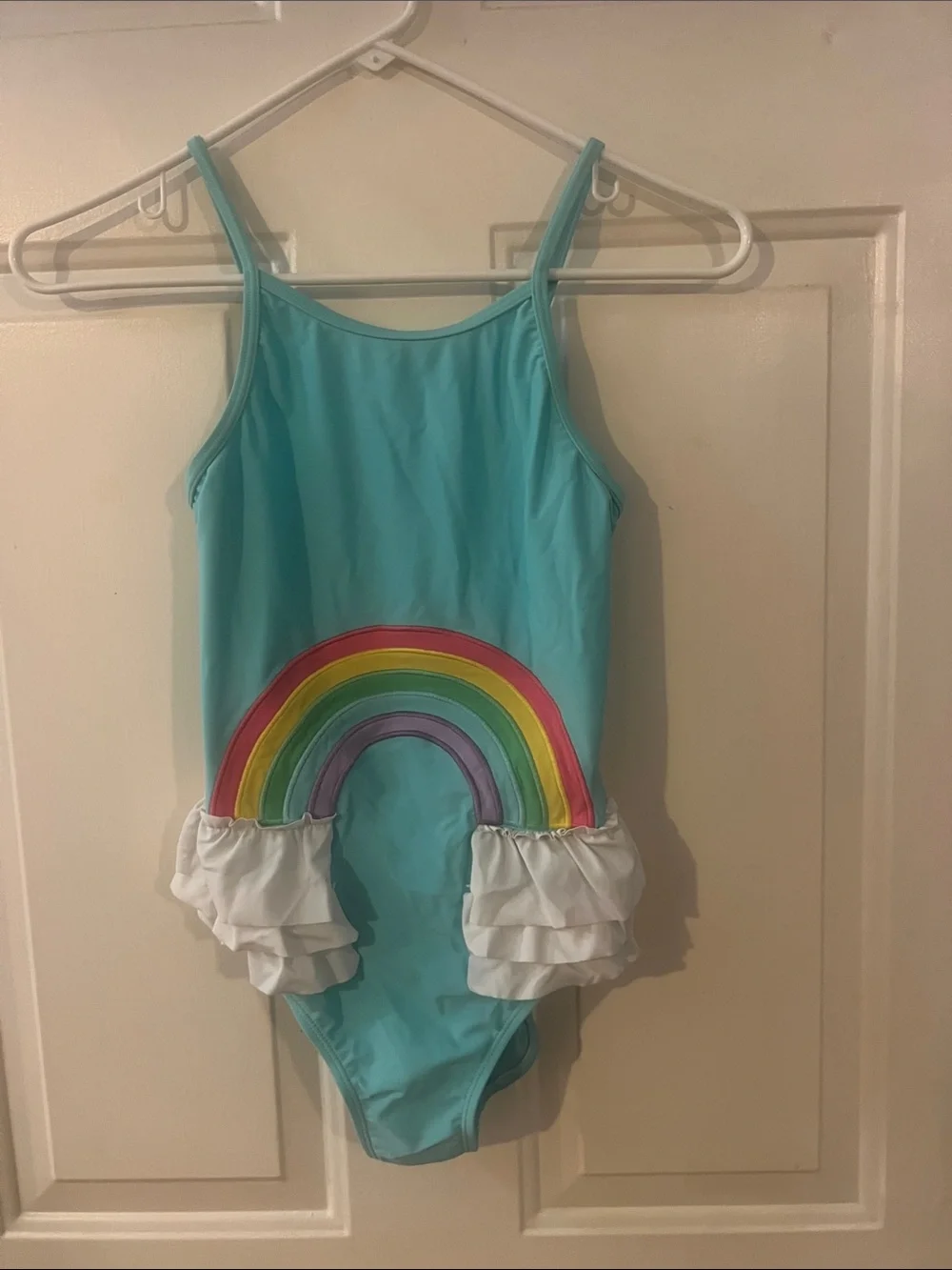 Gymboree Aqua Blue Rainbow One-Piece Swim